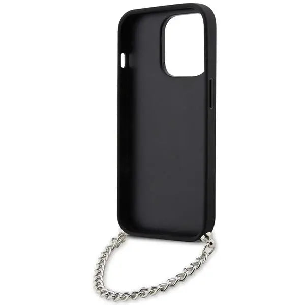 Karl Lagerfeld KLHCP14XSACKLHPG iPhone 14 Pro Max 6.7’’ silver/silver hardcase Saffiano Monogram Chain - Cell phone