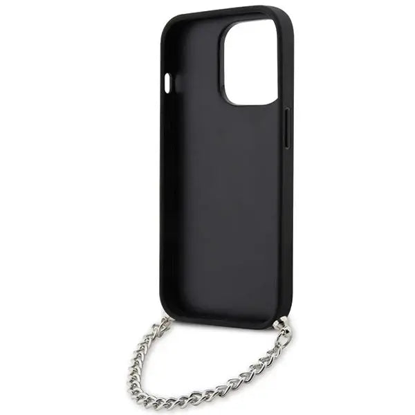 Karl Lagerfeld KLHCP14XSACKLHPK iPhone 14 Pro Max 6.7’’ black/black hardcase Saffiano Monogram Chain - Cell phone cases