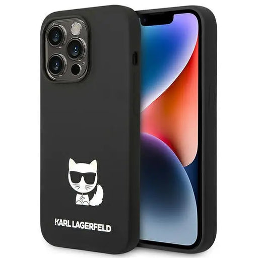 Karl Lagerfeld KLHCP14XSLCTBK iPhone 14 Pro Max 6.7 ’hardcase black / black Silicone Choupette Body - Cell phone cases