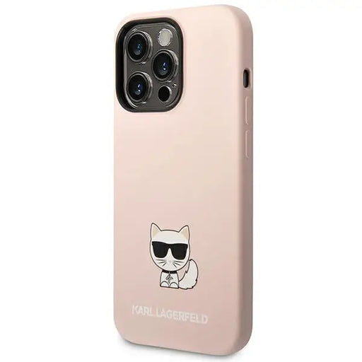 Karl Lagerfeld KLHCP14XSLCTPI iPhone 14 Pro Max 6.7 ’hardcase light pink / light pink Silicone Choupette Body - Cell