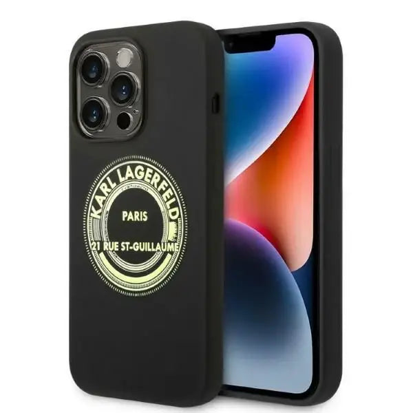 Karl Lagerfeld KLHCP14XSRSGRCK iPhone 14 Pro Max 6.7 ’hardcase black / black Silicone RSG - Cell phone cases
