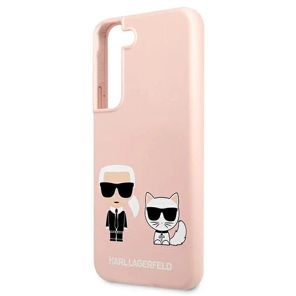 Karl Lagerfeld KLHCS22MSSKCI S22+ S906 hardcase jasno różowy/light pink Silicone Ikonik Karl & Choupette - Cell phone