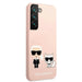 Karl Lagerfeld KLHCS22MSSKCI S22+ S906 hardcase jasno różowy/light pink Silicone Ikonik Karl & Choupette - Cell phone