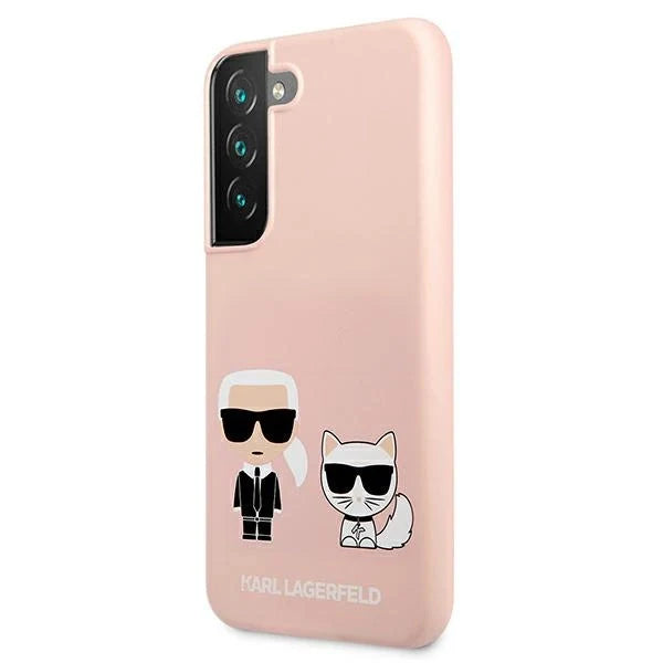 Karl Lagerfeld KLHCS22MSSKCI S22+ S906 hardcase jasno różowy/light pink Silicone Ikonik Karl & Choupette - Cell phone