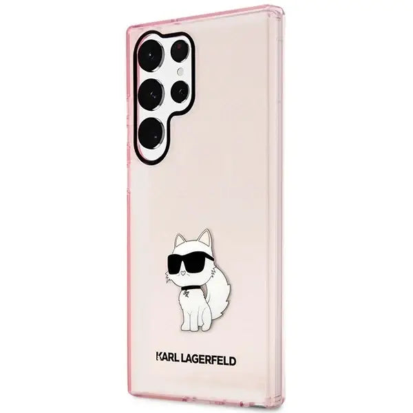 Karl Lagerfeld KLHCS23LHNCHTCP S23 Ultra S918 pink/pink hardcase Ikonik Choupette - Cell phone cases