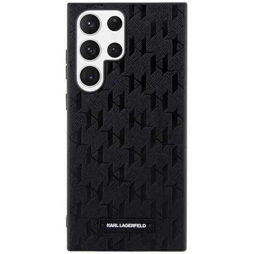 Karl Lagerfeld KLHCS23LSAKLHPK S23 Ultra S918 hardcase black/black Saffiano Mono Metal Logo - Cell phone cases