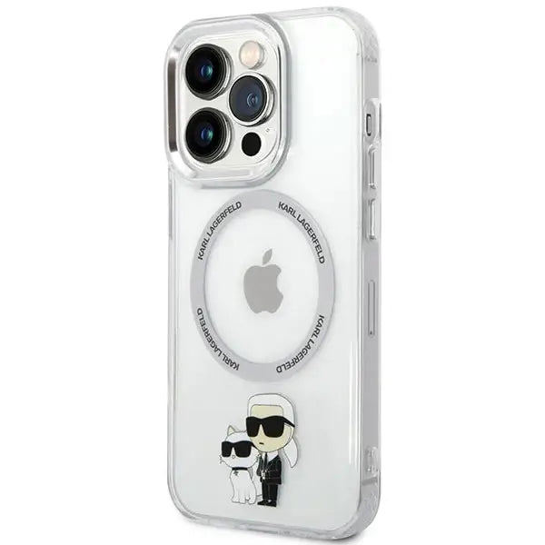 Karl Lagerfeld KLHMP13LHNKCIT iPhone 13 Pro 6.1’’ hardcase transparent Iconic Karl&Choupette Magsafe - Cell phone cases