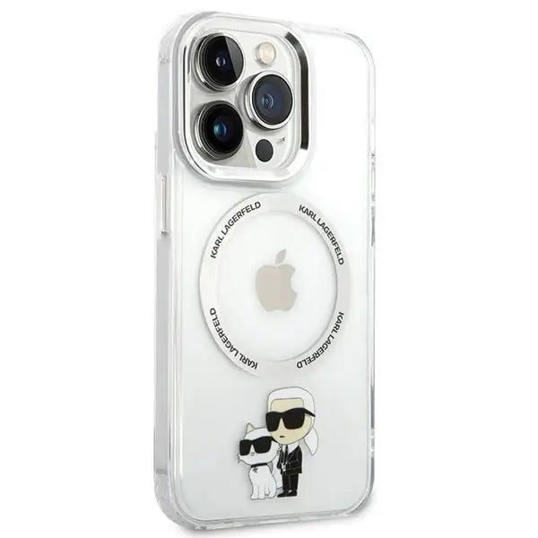 Karl Lagerfeld KLHMP13LHNKCIT iPhone 13 Pro 6.1’’ hardcase transparent Iconic Karl&Choupette Magsafe - Cell phone cases