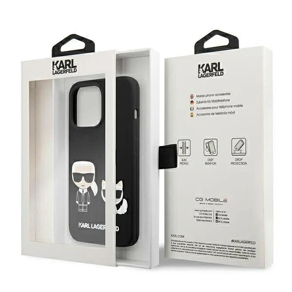 Karl Lagerfeld KLHMP13LSSKCK iPhone 13 Pro / 13 6,1’’ hardcase czarny/black Silicone Karl & Choupette Magsafe - Cell