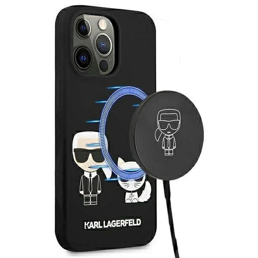 Karl Lagerfeld KLHMP13LSSKCK iPhone 13 Pro / 13 6,1’’ hardcase czarny/black Silicone Karl & Choupette Magsafe - Cell