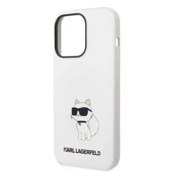 Karl Lagerfeld KLHMP14LSNCHBCH iPhone 14 Pro 6.1’’ hardcase white/white Silicone Choupette MagSafe - Cell phone cases