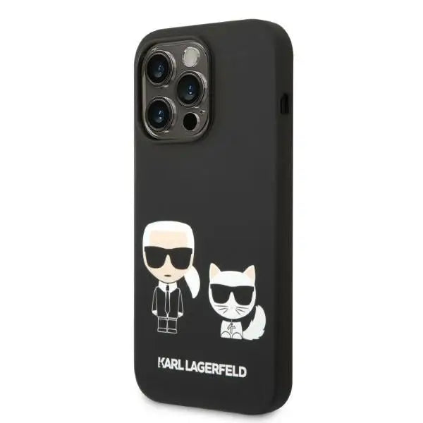 Karl Lagerfeld KLHMP14LSSKCK iPhone 14 Pro 6.1 ’hardcase black / black Liquid Silicone Karl & Choupette Magsafe - Cell