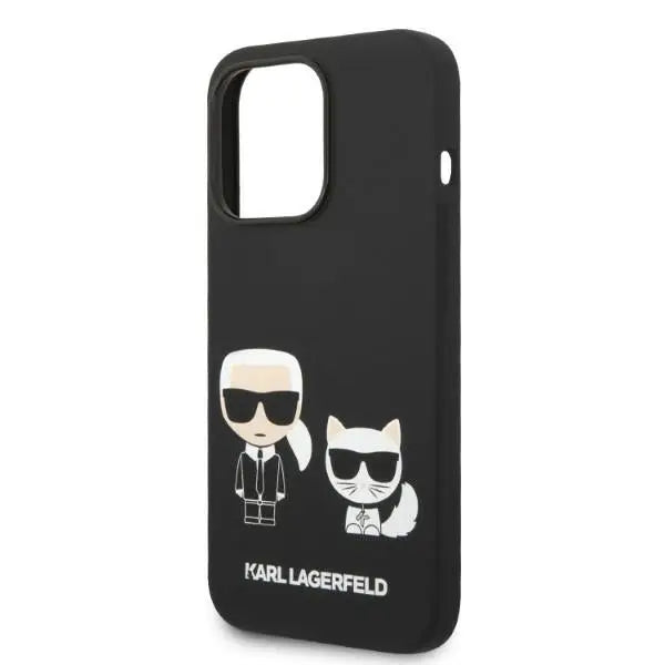 Karl Lagerfeld KLHMP14LSSKCK iPhone 14 Pro 6.1 ’hardcase black / black Liquid Silicone Karl & Choupette Magsafe - Cell
