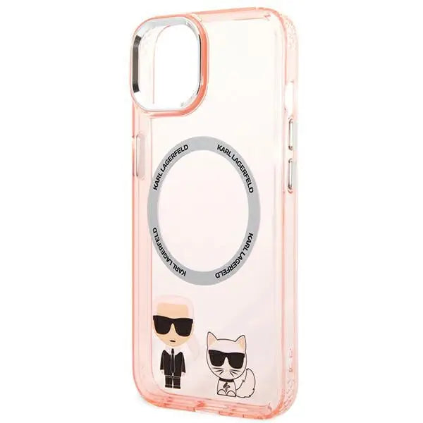 Karl Lagerfeld KLHMP14MHKCP iPhone 14 Plus 6.7 ’hardcase pink / pink Karl & Choupette Aluminum Magsafe - Cell phone