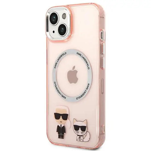 Karl Lagerfeld KLHMP14MHKCP iPhone 14 Plus 6.7 ’hardcase pink / pink Karl & Choupette Aluminum Magsafe - Cell phone