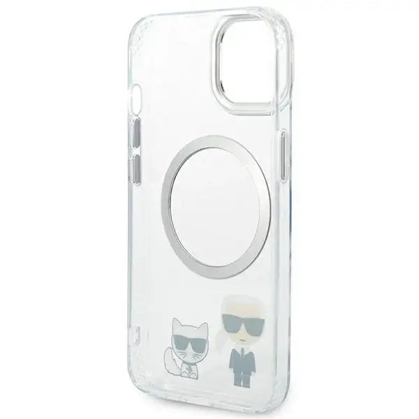 Karl Lagerfeld KLHMP14MHKCT iPhone 14 Plus 6.7 ’hardcase transparent / transparent Karl & Choupette Aluminum Magsafe