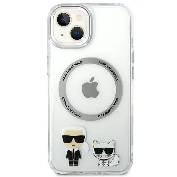 Karl Lagerfeld KLHMP14MHKCT iPhone 14 Plus 6.7 ’hardcase transparent / transparent Karl & Choupette Aluminum Magsafe