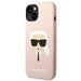 Karl Lagerfeld KLHMP14SSLKHLP iPhone 14 6.1 ’hardcase light pink / light pink Silicone Karl`s Head Magsafe - Cell phone