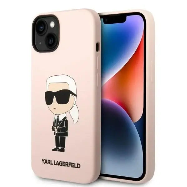 Karl Lagerfeld KLHMP14SSNIKBCP iPhone 14 6.1’’ hardcase pink/pink Silicone Ikonik Magsafe - Cell phone cases