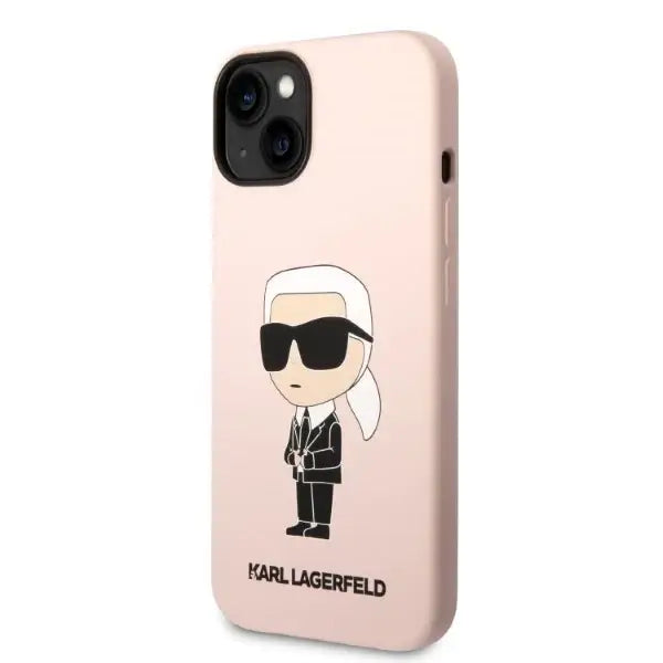 Karl Lagerfeld KLHMP14SSNIKBCP iPhone 14 6.1’’ hardcase pink/pink Silicone Ikonik Magsafe - Cell phone cases