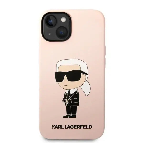 Karl Lagerfeld KLHMP14SSNIKBCP iPhone 14 6.1’’ hardcase pink/pink Silicone Ikonik Magsafe - Cell phone cases
