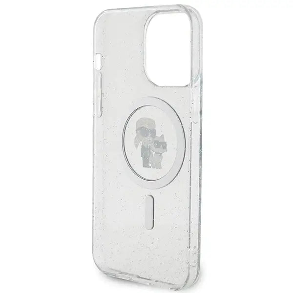 Karl Lagerfeld KLHMP14XHGKCNOT case for iPhone 14 Pro Max 6.7’’ - transparent hardcase Karl&Choupette Glitter MagSafe