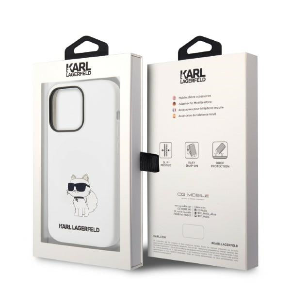 Karl Lagerfeld KLHMP14XSNCHBCH iPhone 14 Pro Max 6.7’’ hardcase white/white Silicone Choupette MagSafe - Cell phone