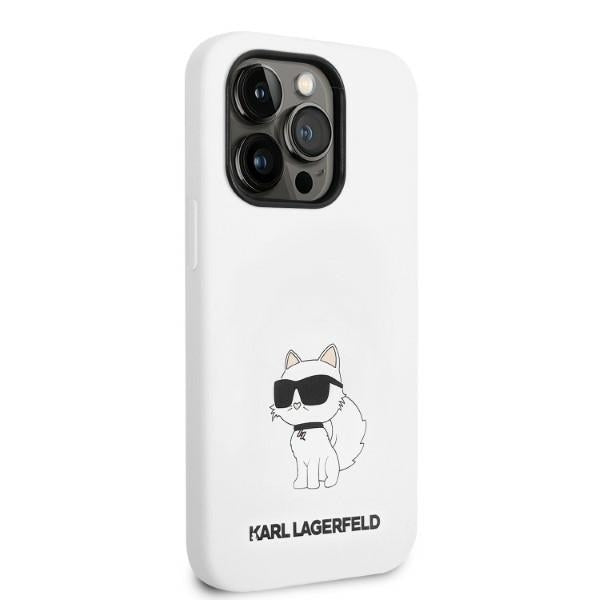 Karl Lagerfeld KLHMP14XSNCHBCH iPhone 14 Pro Max 6.7’’ hardcase white/white Silicone Choupette MagSafe - Cell phone