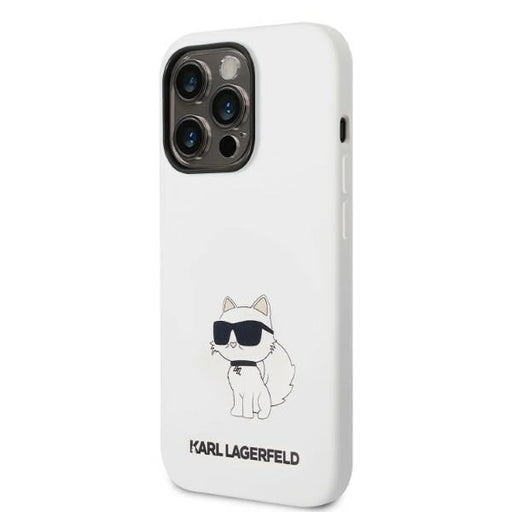 Karl Lagerfeld KLHMP14XSNCHBCH iPhone 14 Pro Max 6.7’’ hardcase white/white Silicone Choupette MagSafe - Cell phone