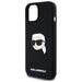 Karl Lagerfeld KLHMP15SSKHPPLK iPhone 15 6.1’’ black/black hardcase Silicone Karl Head Print MagSafe - Cell phone cases