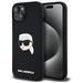 Karl Lagerfeld KLHMP15SSKHPPLK iPhone 15 6.1’’ black/black hardcase Silicone Karl Head Print MagSafe - Cell phone cases