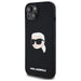 Karl Lagerfeld KLHMP15SSKHPPLK iPhone 15 6.1’’ black/black hardcase Silicone Karl Head Print MagSafe - Cell phone cases