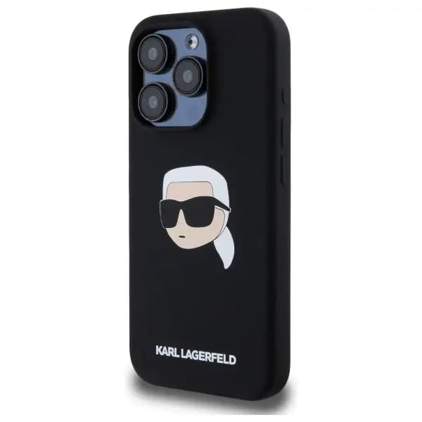 Karl Lagerfeld KLHMP15XSKHPPLK iPhone 15 Pro Max 6.7’’ black/black hardcase Silicone Karl Head Print MagSafe - Cell