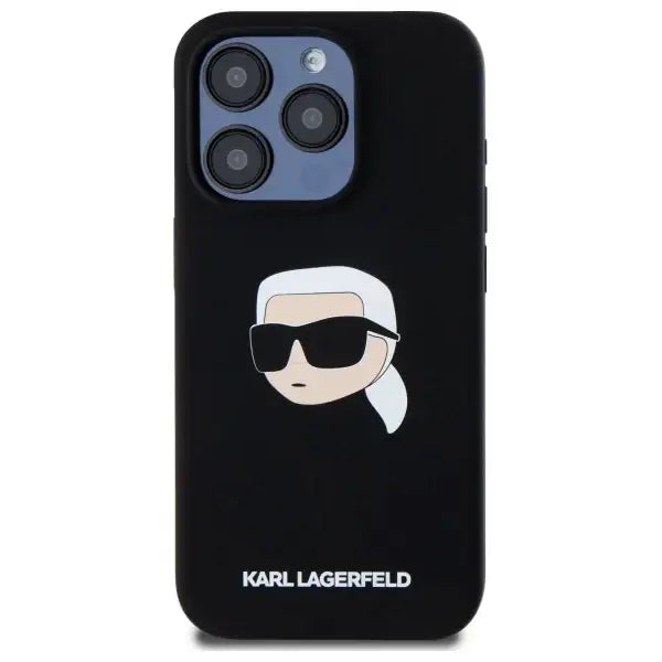 Karl Lagerfeld KLHMP15XSKHPPLK iPhone 15 Pro Max 6.7’’ black/black hardcase Silicone Karl Head Print MagSafe - Cell