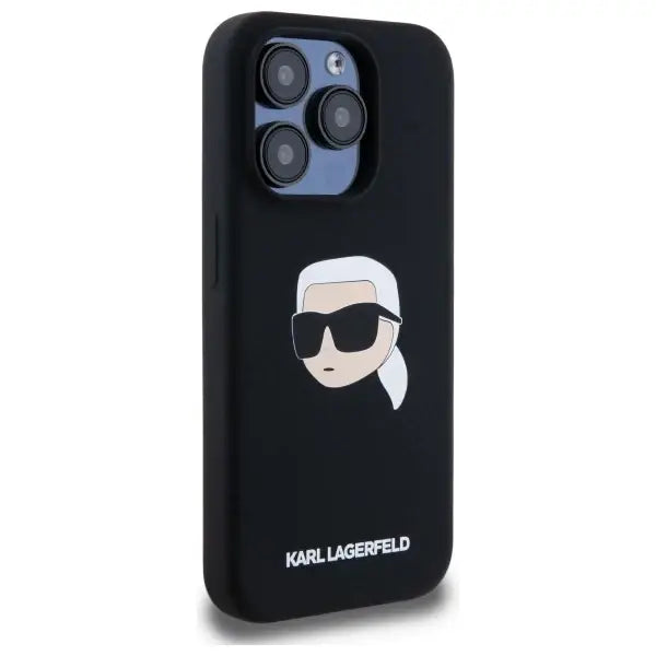 Karl Lagerfeld KLHMP15XSKHPPLK iPhone 15 Pro Max 6.7’’ black/black hardcase Silicone Karl Head Print MagSafe - Cell
