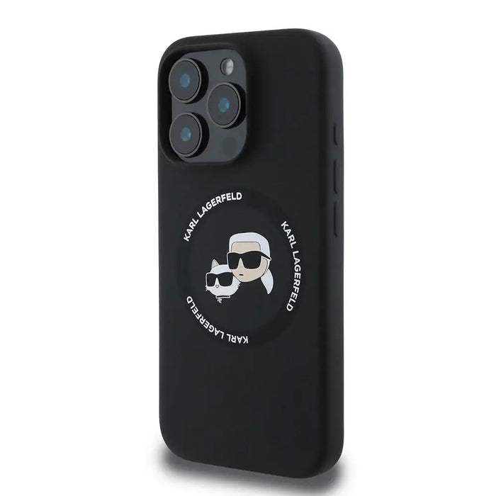 Karl Lagerfeld KLHMP16LSKCHTCK iPhone 16 Pro 6.3’’ black/black hardcase Silicone Karl&Choupette Heads MagSafe - Cell