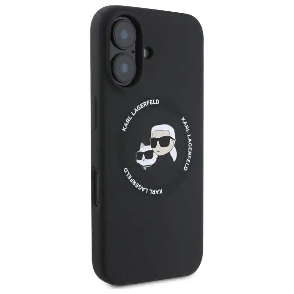 Karl Lagerfeld KLHMP16SSKCHTCK iPhone 16 6.1’’ black/black hardcase Silicone Karl&Choupette Heads MagSafe - Cell phone