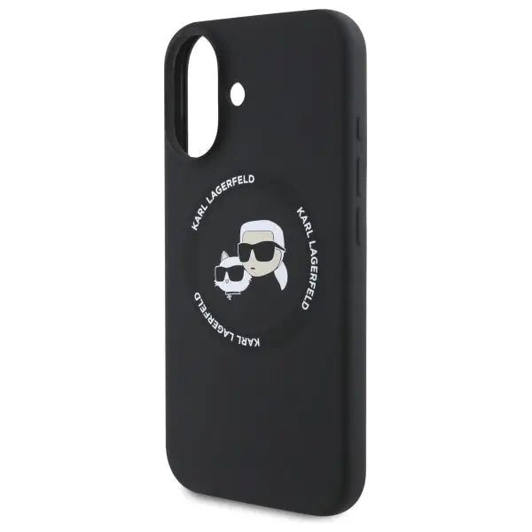 Karl Lagerfeld KLHMP16SSKCHTCK iPhone 16 6.1’’ black/black hardcase Silicone Karl&Choupette Heads MagSafe - Cell phone