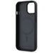 Karl Lagerfeld Leather Monogram Metal Logo case for iPhone 15 / 14 / 13 - black - Cell phone cases