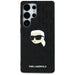 Karl Lagerfeld Leather Monogram Pin Logo Karl Head Samsung Galaxy S25 Ultra Case Black - Cell phone cases