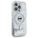 Karl Lagerfeld Liquid Glitter Choupette Head Magsafe Case for iPhone 16 Pro Max - Clear - Cell phone cases