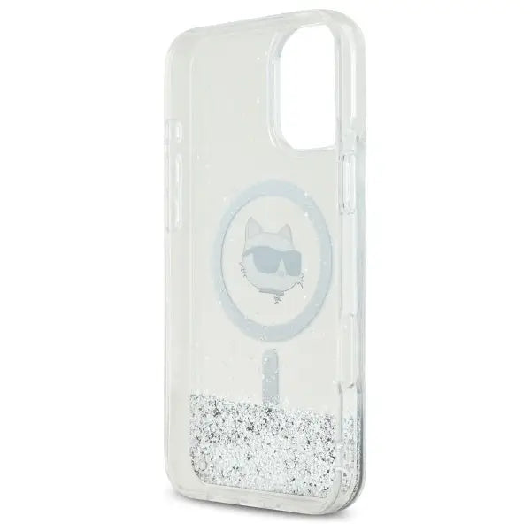 Karl Lagerfeld Liquid Glitter Choupette Head Magsafe iPhone 16 Case - Clear - Cell phone cases and covers<<<HurtelXML
