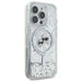 Karl Lagerfeld Liquid Glitter Karl & Choupette Head Magsafe iPhone 16 Pro Case - Clear - Cell phone cases