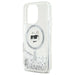 Karl Lagerfeld Liquid Glitter Choupette Head Magsafe iPhone 16 Pro Case - Clear - Cell phone cases