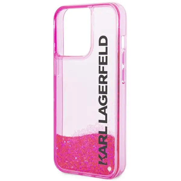 Karl Lagerfeld Liquid Glitter Elong Case for iPhone 14 Pro - Pink - Cell phone cases and covers<<<HurtelXML
