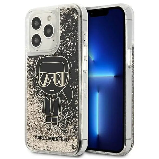 Karl Lagerfeld Liquid Glitter Gatsby Case for iPhone 13 Pro / iPhone 13 - Black - Cell phone cases