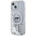 Karl Lagerfeld Liquid Glitter Karl Head MagSafe case for iPhone 15 / 14 / 13 - transparent - Cell phone cases