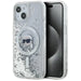 Karl Lagerfeld Liquid Glitter Karl Head MagSafe case for iPhone 15 / 14 / 13 - transparent - Cell phone cases