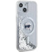 Karl Lagerfeld Liquid Glitter Karl Head MagSafe case for iPhone 15 / 14 / 13 - transparent - Cell phone cases