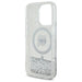 Karl Lagerfeld Liquid Glitter Karl Head Magsafe Case for iPhone 16 Pro Max - Clear - Cell phone cases